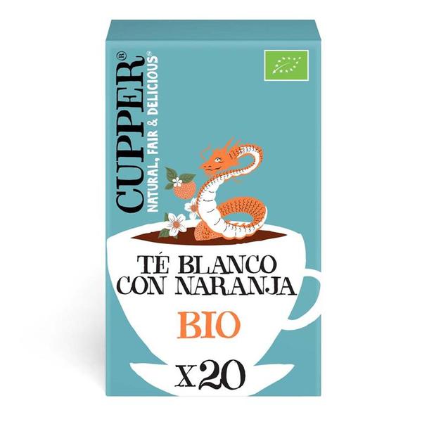 TE BLANCO NARANJA BIO 20 FILTROS 34G CUPPER
