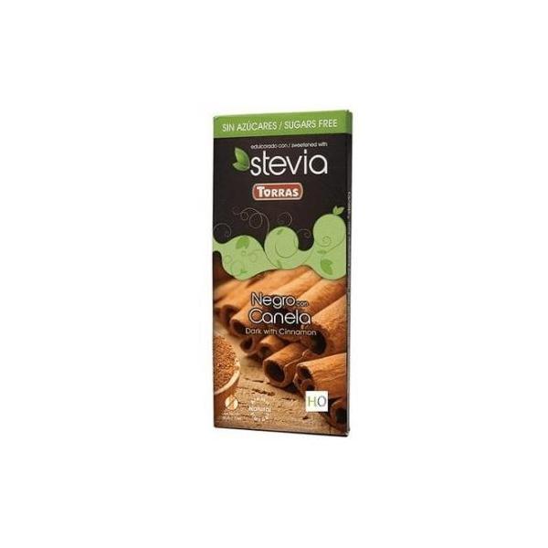 CHOCOLATE NEGRO CANELA STEVIA 125G (TORRAS)