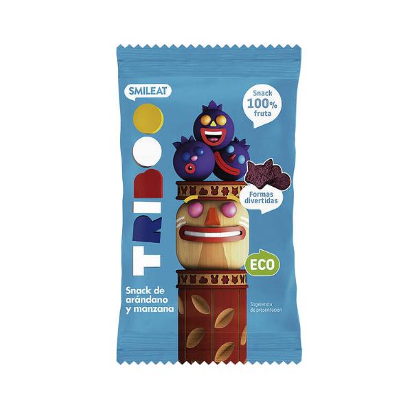 SNACK DE ARANDANOS Y MANZANA BIO 25G TRIBOO (SMILEAT)