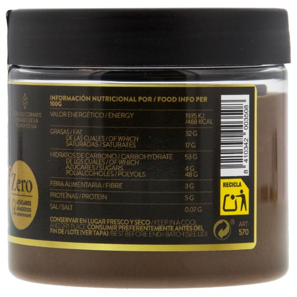 CREMA CACAO STEVIA SIN AZUCAR 200G (TORRAS)