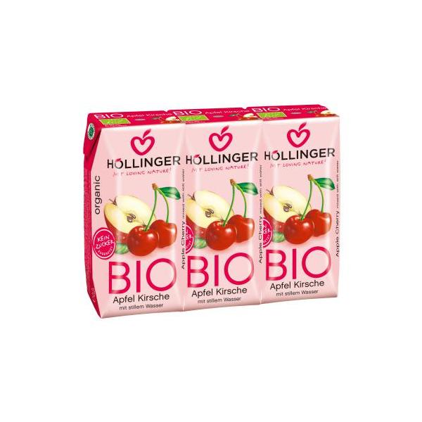 ZUMO CEREZA MANZANA BRICK BIO 3x200ML (HOLLINGER)