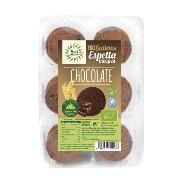 GALLETAS ESPELTA CHOCO BIO 200GR. (SOL)