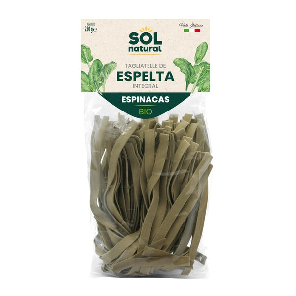 TALLARINES ESPELTA ESPINACAS BIO 250G.(SOL)