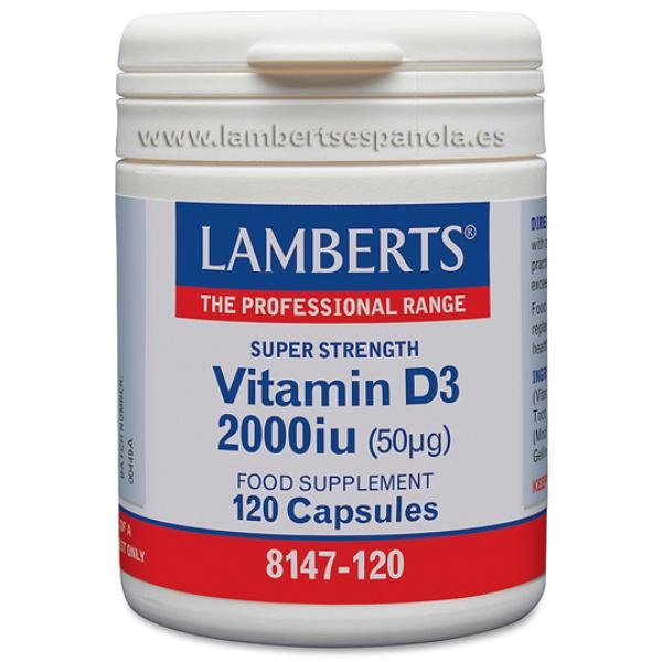 VITAMINA D3 2000UI 120 CAPSULAS (LAMBERTS)
