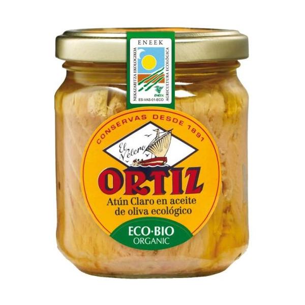 ATUN CLARO LOMO EN ACEITE OLIVA BIO TARRO 220G (ORTIZ)