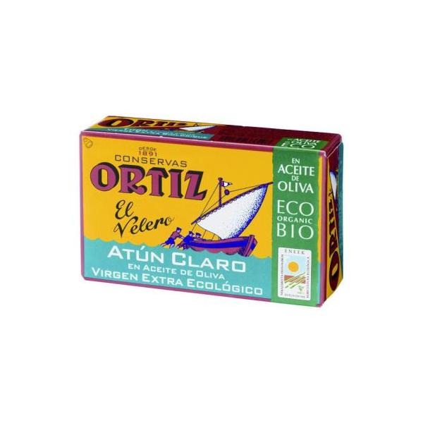 ATUN CLARO EN ACEITE OLIVA BIO LATA 112G (ORTIZ)
