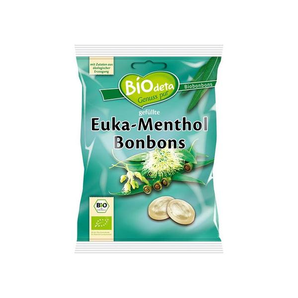 CARAMELOS RELLENOS EUCALIPTO Y MENTOL BIO 75GR.(BIODETA)