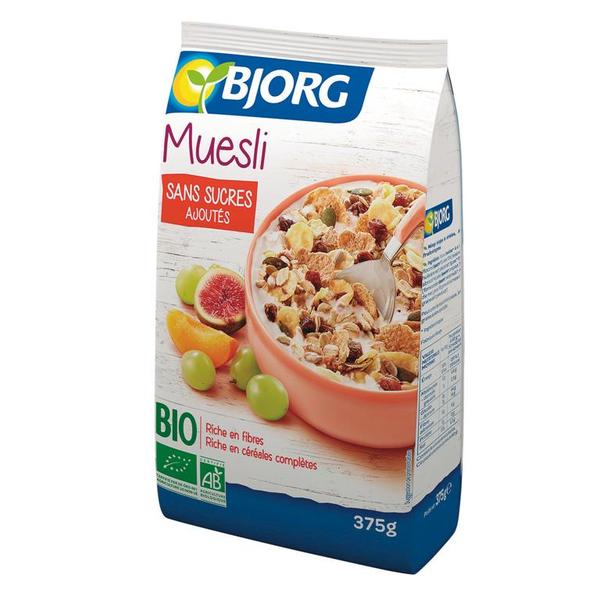 MUESLI FRUTAS SIN AZUCAR BIO 375 GR (BJORG)