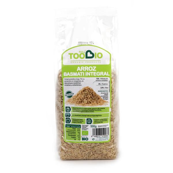 ARROZ BASMATI INTEGRAL SIN GLUTEN BIO 500GR (TOO BIO)
