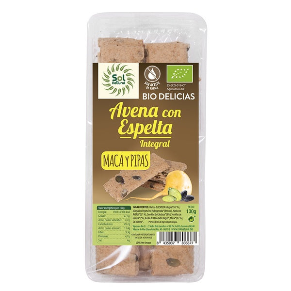 DELICIAS ESPELTA PIPAS-MACA BIO 135G