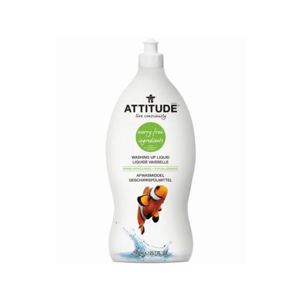 LAVAVAJILLAS LIQUIDO MANZANA-ALBAHACA ECO 700ML (ATTITUDE)