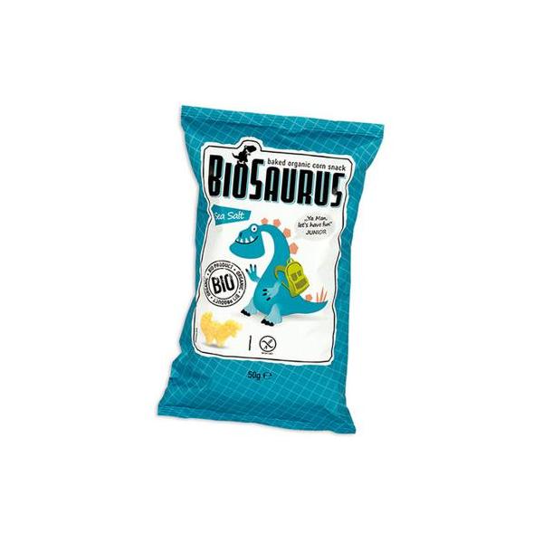 BIOSAURUS SNACK MAIZ BIO C/SAL S/GL. 50G
