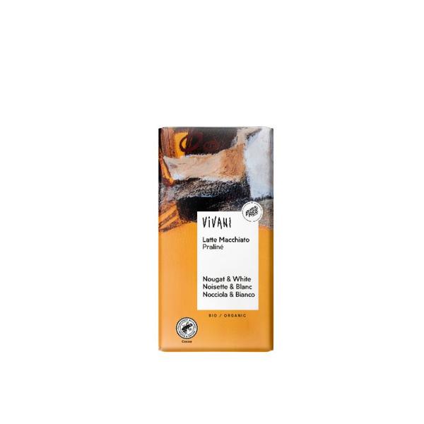 CHOCOLATE LECHE MACCHIATO PRALINE BIO 100G (VIVANI)