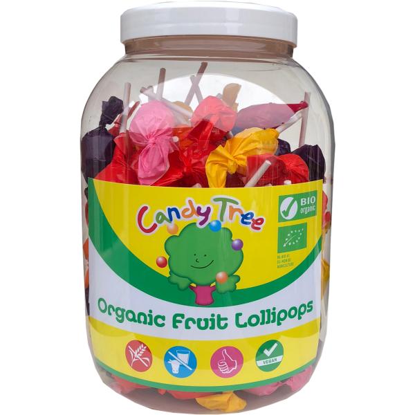 BOTE PIRULETAS BOLA MIX SABORES 84 UDS BIO 840GR (CANDY TREE)