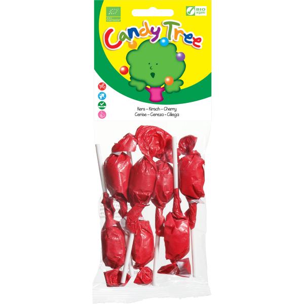 PIRULETAS BOLA DE CEREZA 7 UDS BIO 70GR (CANDY TREE)