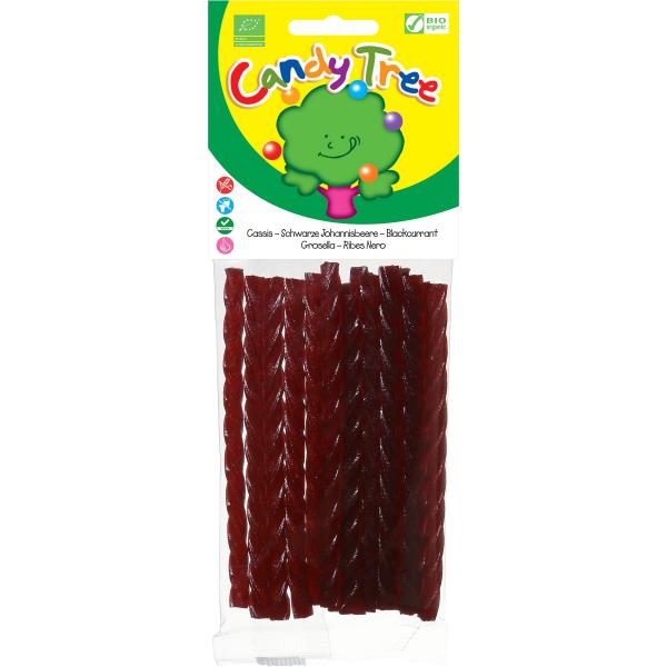 TRENZAS REGALIZ GROSELLA BIO 75GR (CANDY TREE)
