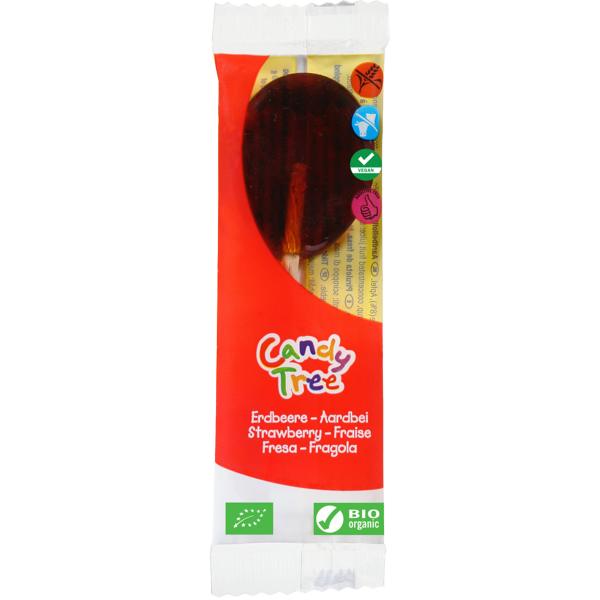 PIRULETA PLANA DE FRESA BIO 13GR (CANDY TREE)