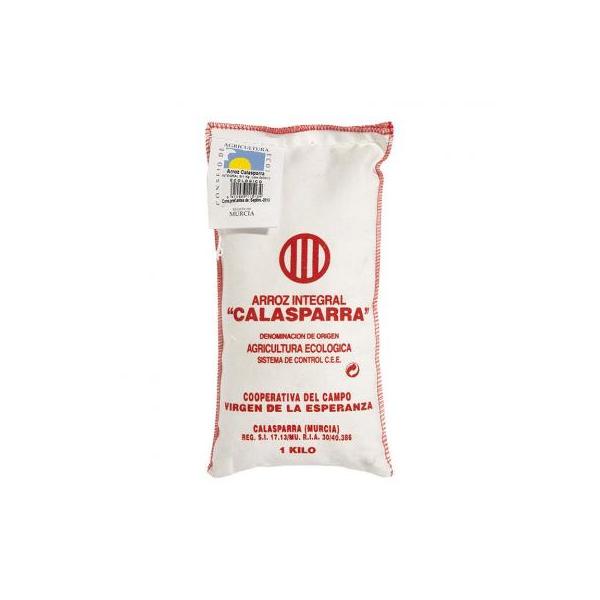 ARROZ REDONDO INTEGRAL 1KG SACO TELA CALASPARRA (BIOCOP)