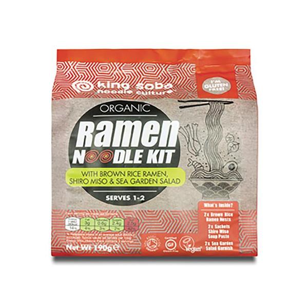 NOODLES RAMEN ARROZ INTEGRAL MISO JENGIBRE BIO 190G (KING SOBA)
