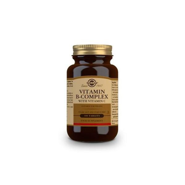 VITAMINA B-COMPLEX CON VITAMINA C 100 COMPRIMIDOS (SOLGAR)