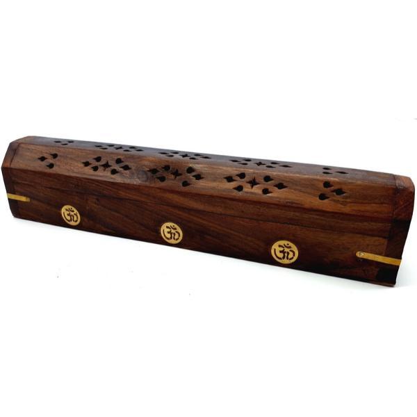 INCENSARIO MADERA BAUL OM 30CM