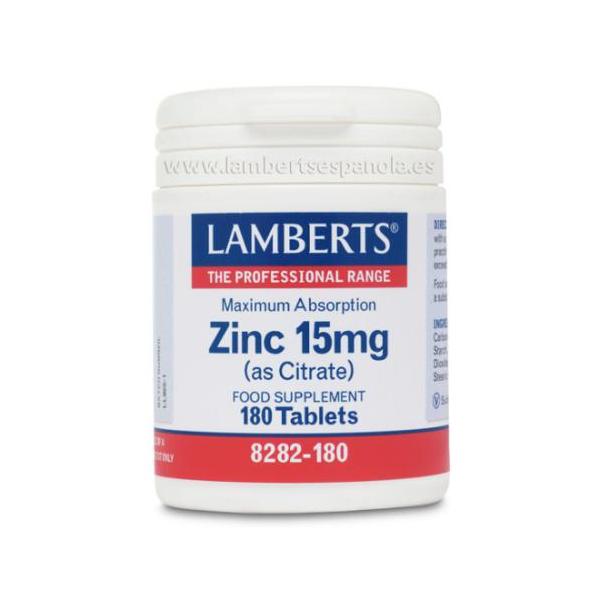 ZINC 15MG.(como Citrato) 180TAB.