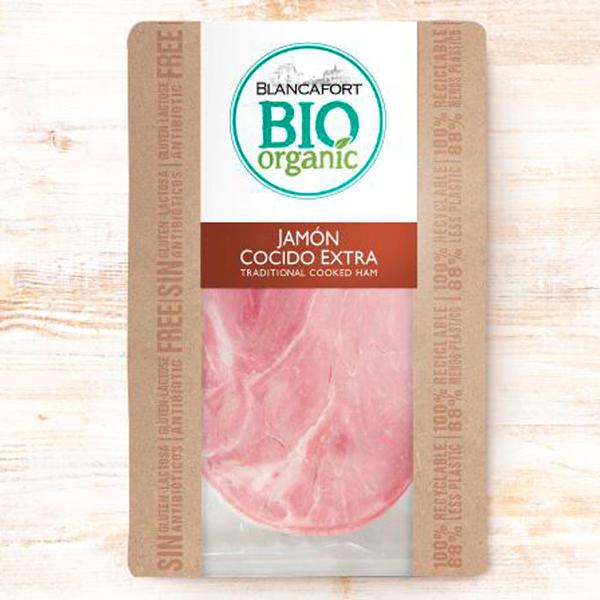JAMON COCIDO (YORK) BIO SIN GLUTEN NI LACTOSA 80GR BLANCAFORT