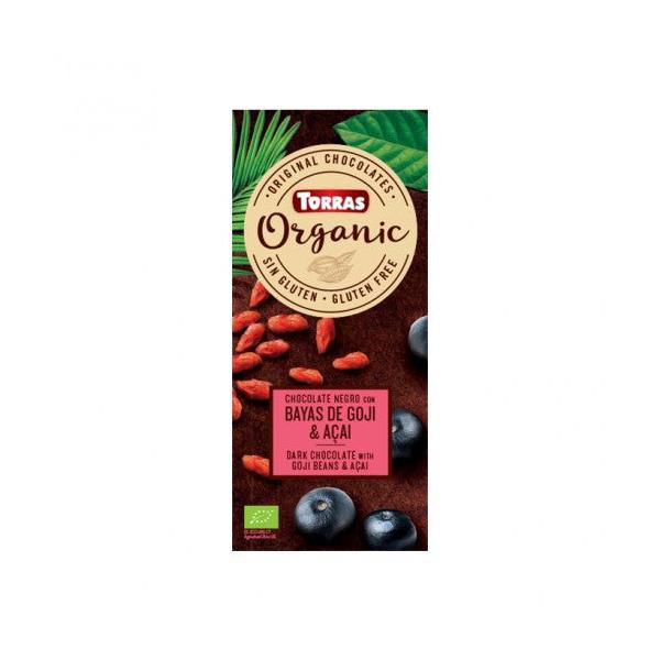 CHOCOLATE BIO NEGRO GOJI ACAI 100G (TORRAS)