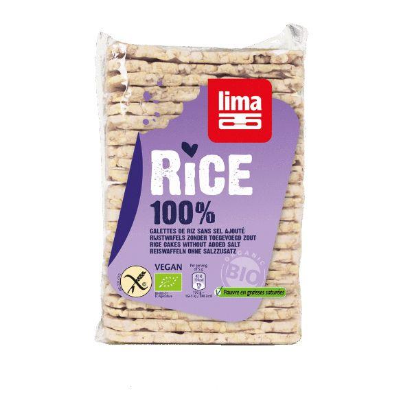 TORTITAS ARROZ FINA SIN SAL BIO 130g LIMA