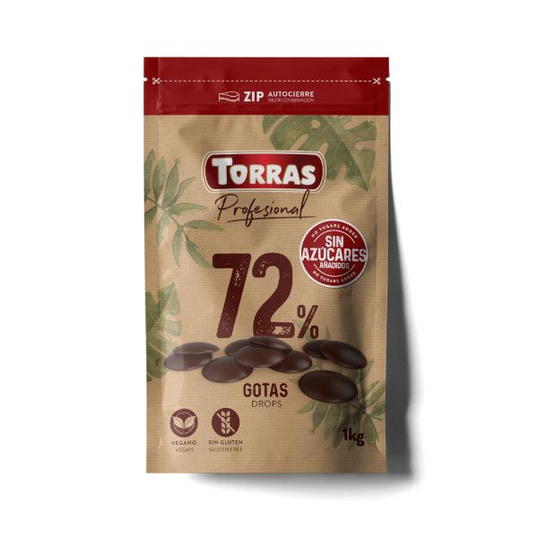 GOTAS CHOCO NEG.60% CACAO 1KG.S/AZ DOYPACK
