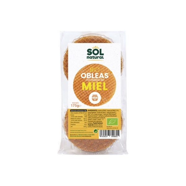 OBLEA WAFELS MIEL BIO 175G (SOLNAT)