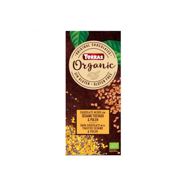 CHOCOLATE BIO NEGRO SESAMO POLEN 100G (TORRAS)