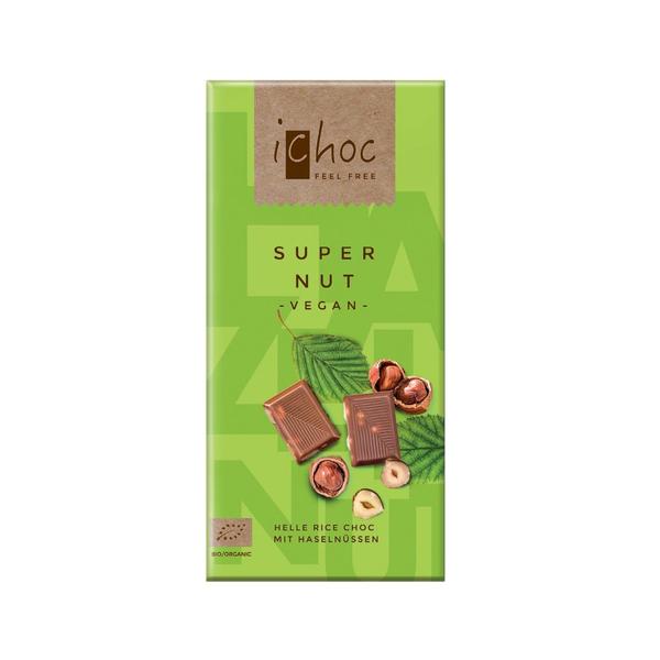 CHOCOLATE VEGANO AVELLANA BIO 80G (ICHOC)