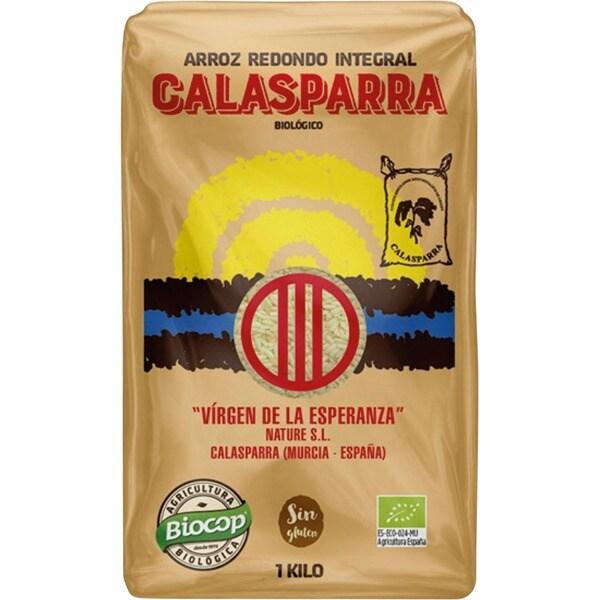ARROZ REDONDO INTEGRAL 1KG BOLSA PLASTICO CALASPARRA (BIOCOP)