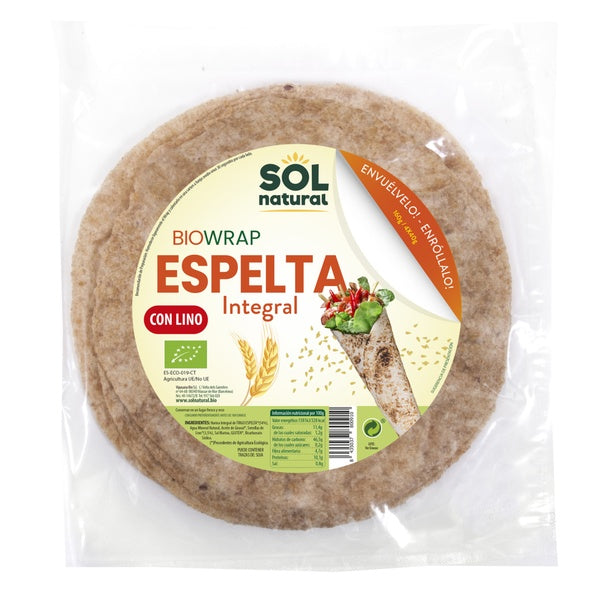 WRAP ESPELTA INT. LINO BIO 160G (SOL)