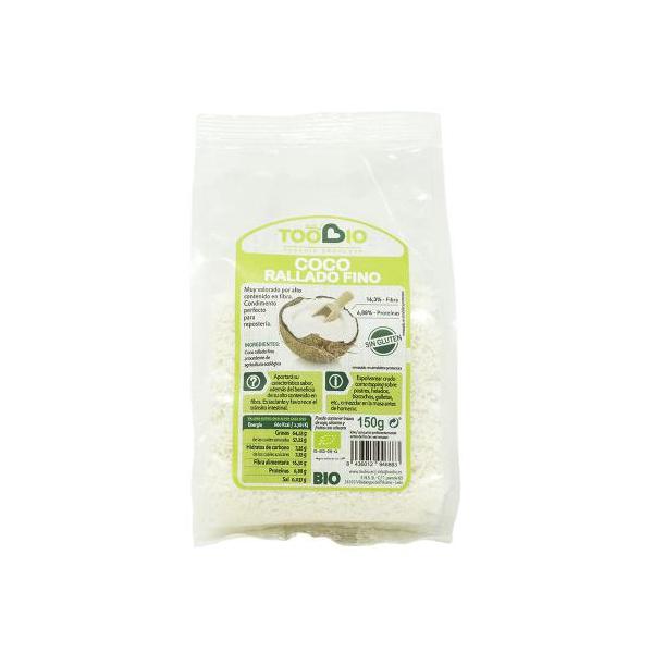 COCO RALLADO FINO SIN GLUTEN BIO 150GR (TOO BIO)