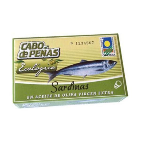 SARDINA EN ACEITE OLIVA BIO 120g (CABO PEÑAS)