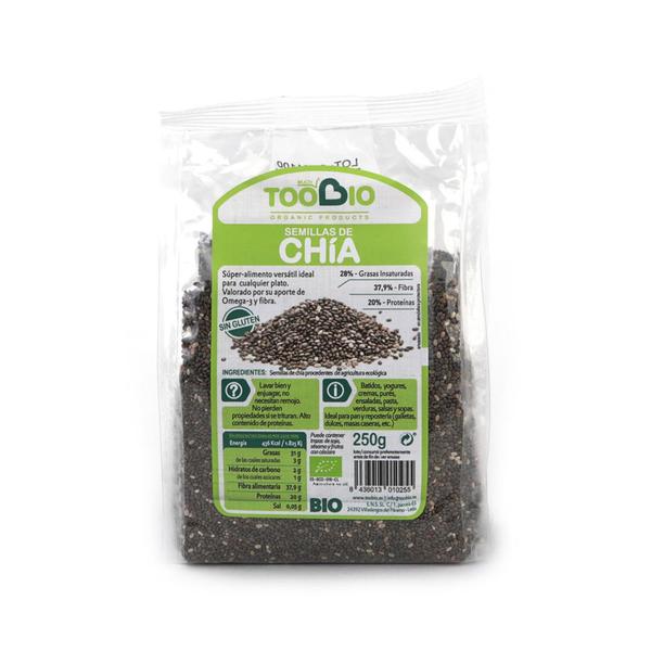 SEMILLAS CHIA SIN GLUTEN BIO 250GR (TOO BIO)