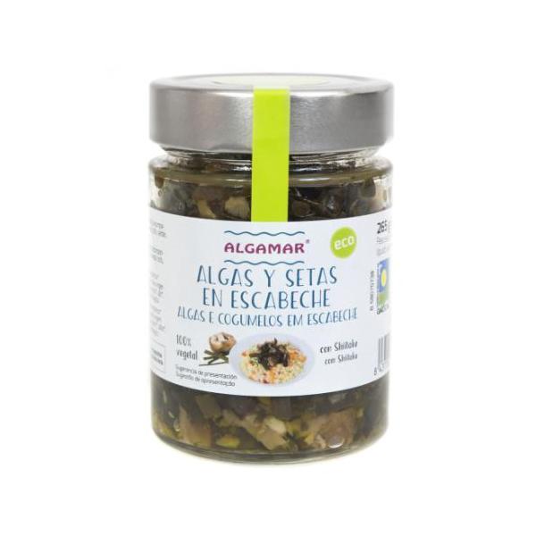 GUARNICION ALGAS SETAS ESCABEC.BIO.160GR (ALGAM)