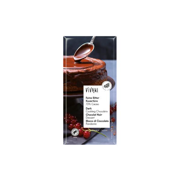 CHOCOLATE COBERTURA NEGRA BIO 200GR (VIVANI)