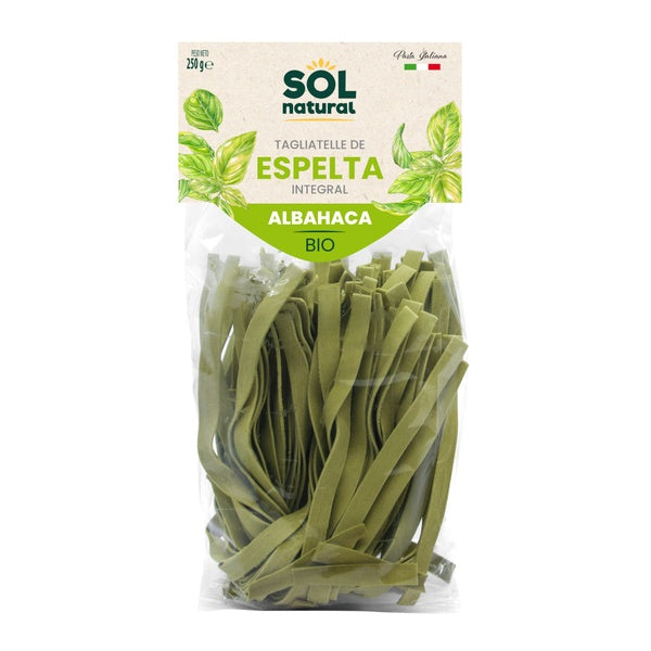 TALLARINES ESPELTA ALBAHACA BIO 250G.(SOL)