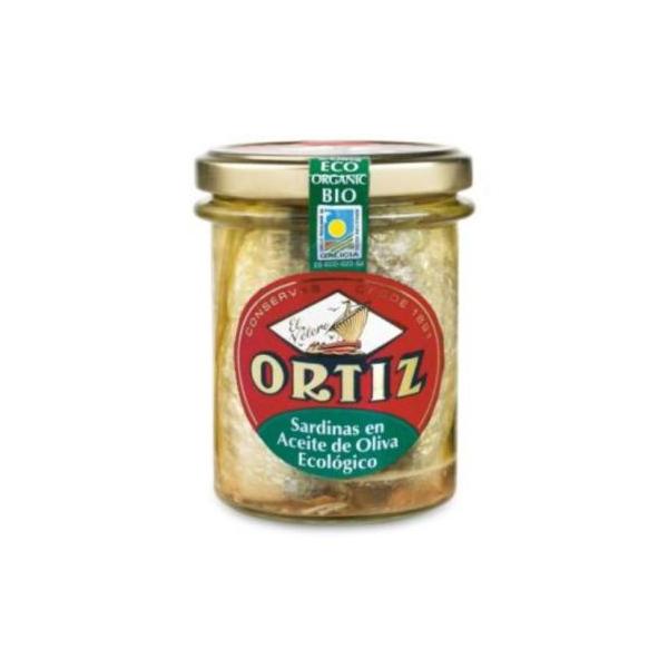 SARDINAS EN ACEITE OLIVA BIO TARRO 190GR (ORTIZ)