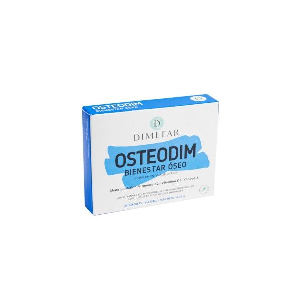 OSTEODIM 30 CAPS CON VIT K2, VIT D3 Y OMEGA 3 (DIMEFAR)
