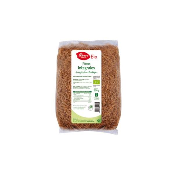 FIDEOS FINOS INTEGRALES BIOLOGICOS 500GR (GRANERO)
