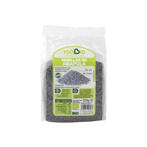 SEMILLAS AMAPOLA SIN GLUTEN BIO 250GR (TOO BIO)