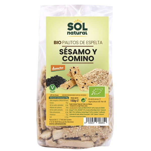 PALITOS ESP. SESAMO COM.NEG. BIO 150G