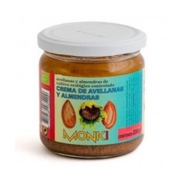 CREMA MEZCLA AVELLANAS Y ALMENDRAS BIO 330GR (MONKI)