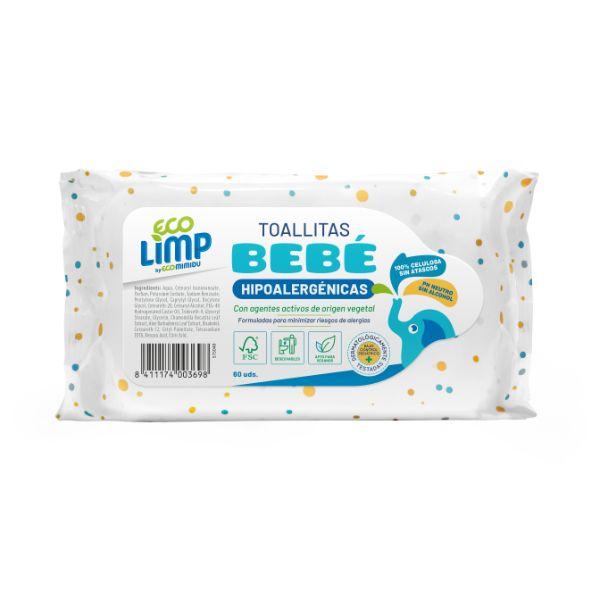 TOALLITAS BEBE BIODEGRADABLES FSC 60UDS (ECOLIMP)