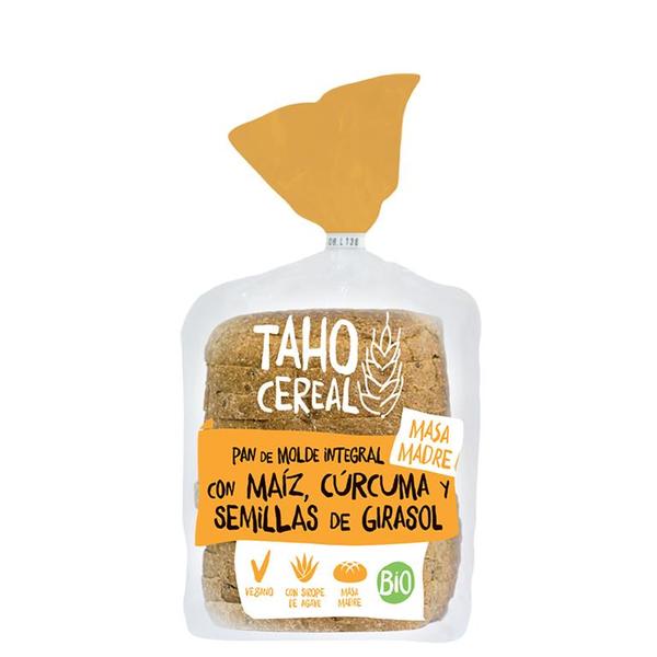 PAN MOLDE INTEGRAL MAIZ-CURCUMA-GIRASOL MASA MADRE BIO 400G (TAHO)