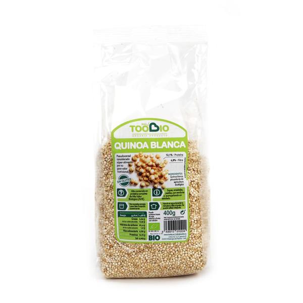 QUINOA BLANCA SIN GLUTEN BIO 400GR (TOO BIO)